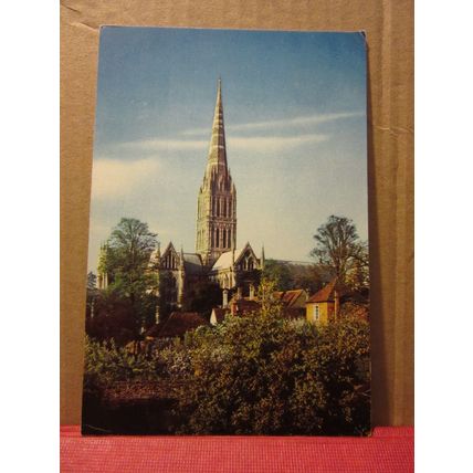 SALISBURY CATHEDRAL, WILTSHIRE used postcard 1974 pm . J. Arthur Dixon =