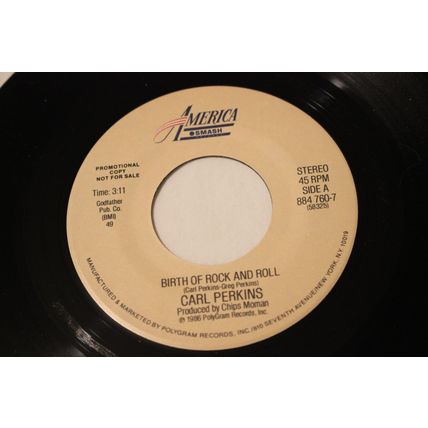 Carl Perkins Promo 45-BIRTH OF ROCK AND ROLL STEREO
