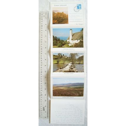 1990 Exmoor Lettercard, Six Images - very chattty