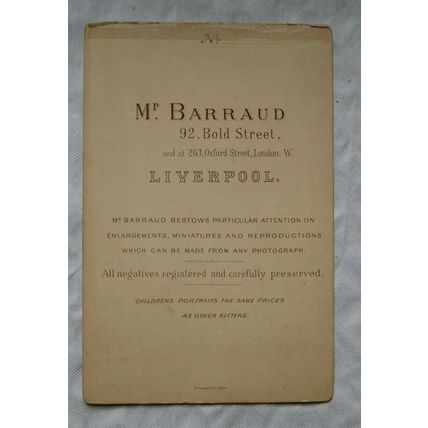 Cabinet photo - Mr. Barraud, Liverpool - lady