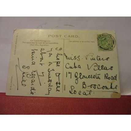 CHILDREN'S CORNER, BOURNEMOUTH, used antique postcard by B. B. 1906 pm =