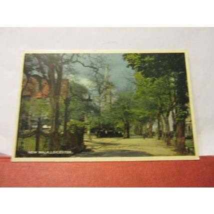 NEW WALK, LEICESTER used vintage postcard 1964 pm =
