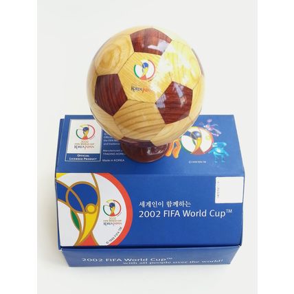 2002 Fifa World Cup Korea Japan Decorative Wooden Soccer Ball Football - NIB