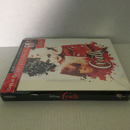 NEW Disney Cruella 4K UHD + Blu-Ray + Digital Code Movie Sealed with Bonus Art P