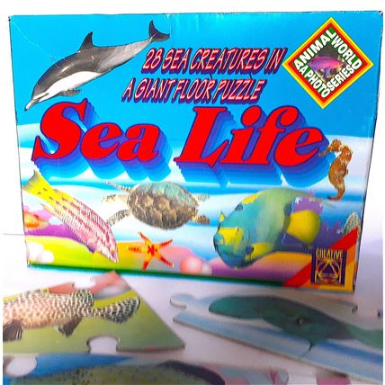 FLOOR JIGSAW PUZZLE - SEA LIFE - 28 sea creatures - VERY LARGE PIECES - UNUSED