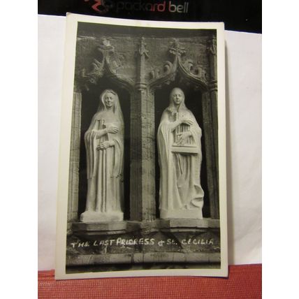 CHURCH STATUES, CANNINGTON, SOMERSET unused postcard RP =