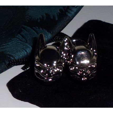 Cufflinks Batman Gunmetal Cuff Grey Bat Symbol Superhero Gift Bag Novelty J22