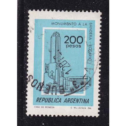 Argentina 1977 Monument Rosario 200p fine Used SG 1545 VGC Buenos Aires cancel