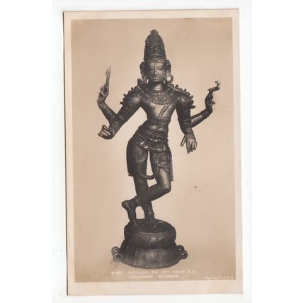 Shiva Ceylon Colombo Museum Postcard Sri Lanka