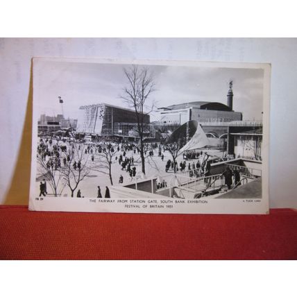 THE FAIRWAY, SOUTH BANK, FESTIVAL OF BRITAIN 1951, LONDON used postcard RP =