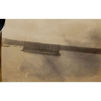 WW1 Military Ship Real Photo Unidentified Cargo Postcard
