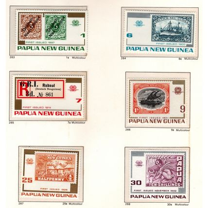Papua New Guinea ASC 263-68 1973 Stamp Anniversary,Mint hinged