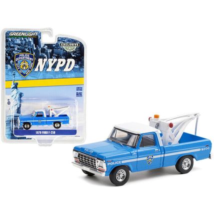 1979 Ford F-250 Tow Truck with Drop-In Tow Hook Blue with White Top "New York...