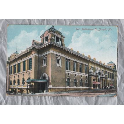 The Auditorium, St Joseph, Mo - Postally Unused - Webb-Freyschlag Merchantile Co
