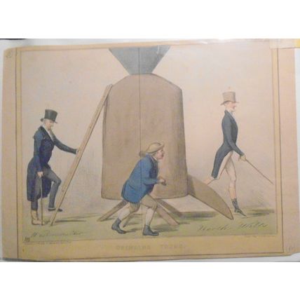 1837 Grinding Young (Sir Francis Burdett, 5th Bt; John Bull), by John Doyle (HB)