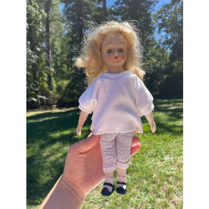 Vintage Porcelain Cloth Doll