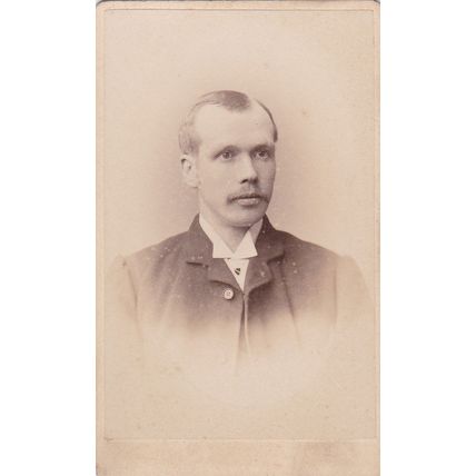 VICT. CDV PHOTO -YOUNG MOUSTACHED MAN BY HERBERT BELL, AMBLESIDE
