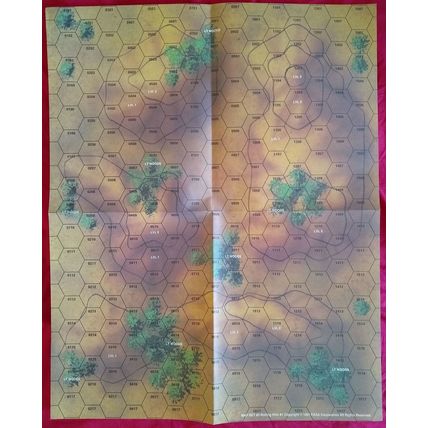 Two FASA BattleTech Paper Maps Rolling Hills #1 & #2 From Map Set 3