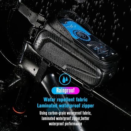 Bike Frame Bag 1L Top Tube Handlebar MTB Touch Screen Phone Holder Cycling