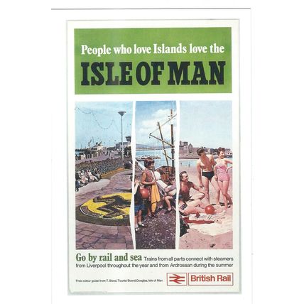 UK RAIL ADVERTISING BRITISH RAIILTO ISLE OF MAN CARD NO 10319231