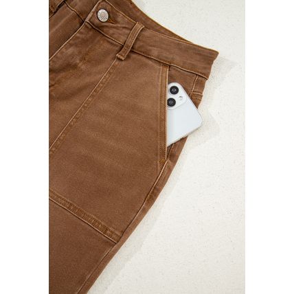 Breen Cropped High Rise Wide Leg Jeans