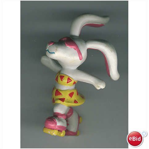 1989 Hardee's Beach Bunny Skating Bunny PVC Figure