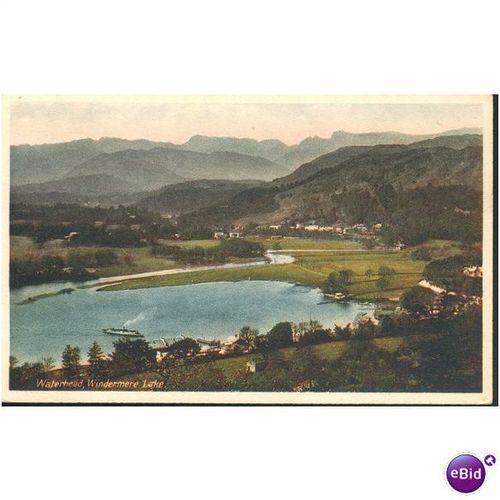 Vintage 'Nature-Colour' Postcard - Waterhead, Windermere Lake, Cumbria