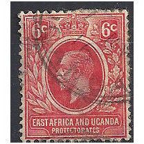 East Africa & Uganda Protectorate 1917 SG46a 1c Scarlet Fine Used. .