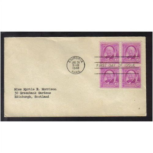 USA 1948 FDI "EMPORIA" WILLIAM ALLEN WHITE=EDITOR EMPORIA GAZZETTE