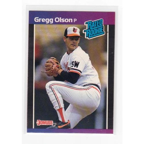 1989 Donruss Gregg Olson RC Rated Rookie card #46 – Orioles