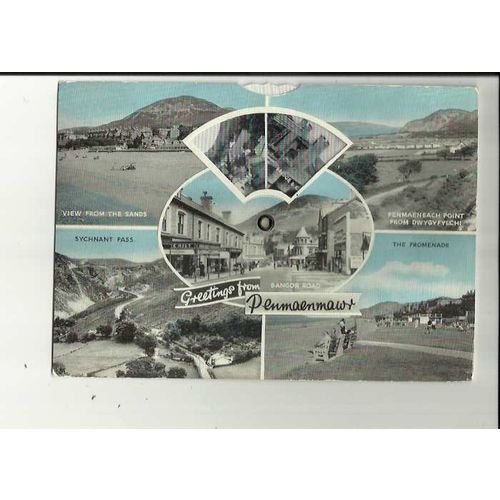 Wales PENMAENMAWR Mechanical Wheel Postcard by Dennis