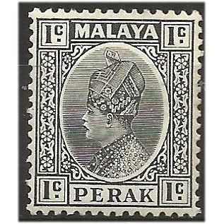 Perak 1936 SG88 1c Black Mounted Mint . ..