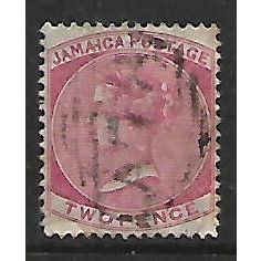 JAMAICA 1870 2d ROSE WMK CC SG 9 FINE USED