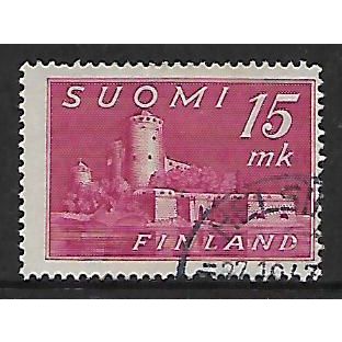FINLAND 1945 DAILY STAMPS 15m PURPLE OLAVINLINNA SG410 FINE USED#