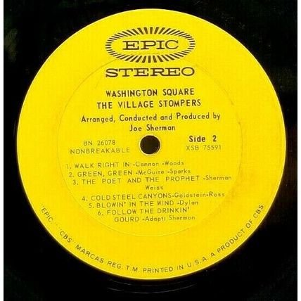The Village Stompers - Washington Square LP Vinyl Record (P2)