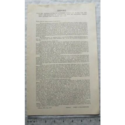 1868 report further supply of water Oldham