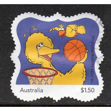 2024 SESAME STREET: 'GO FOR THE GOLD' USED SELF-ADHESIVE MY STAMP 15/16