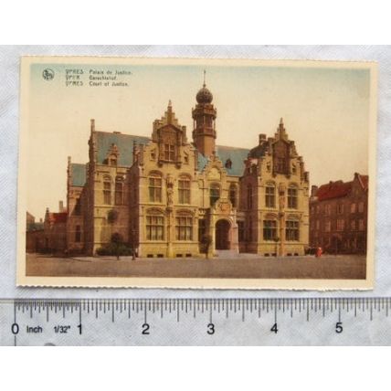 vintage colour postcard Ypres - Court of Justice