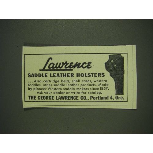 1948 George Lawrence Saddle Leather Holsters Ad