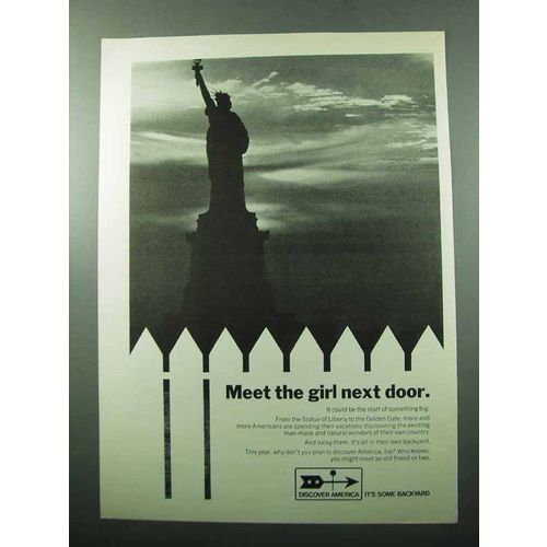 1969 Discover America Ad - Meet the Girl Next Door