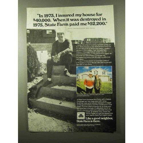 1976 State Farm Insurance Ad - I Insured My House