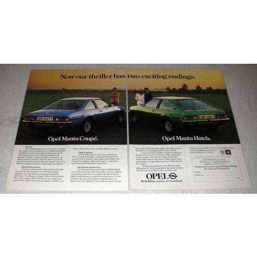 1979 Opel Manta Coupe and Manta Hatch Ad - Our Thriller