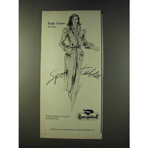 1979 Ralph Lauren Sportables Fashion Ad - For Fall