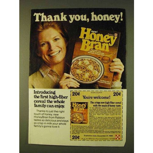 1979 Ralston Honey Bran Cereal Ad - Thank You, Honey