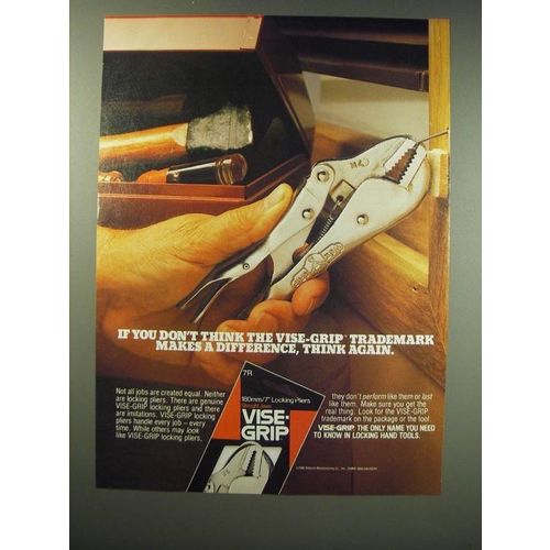 1987 Vise-Grip Locking Pliers Ad - the Vise-Grip trademark