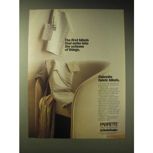 1989 Hunter Douglas Fabrette Window Fashions Ad - Scheme of Things