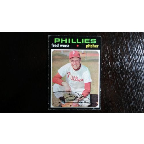 1971 Topps Card # 092 Fred Wenz Good (2) Philadelphia Phillies