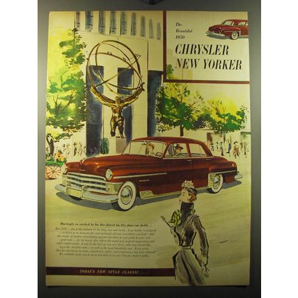 1950 Chrysler New Yorker Ad - The beautiful 1950 Chrysler New Yorker