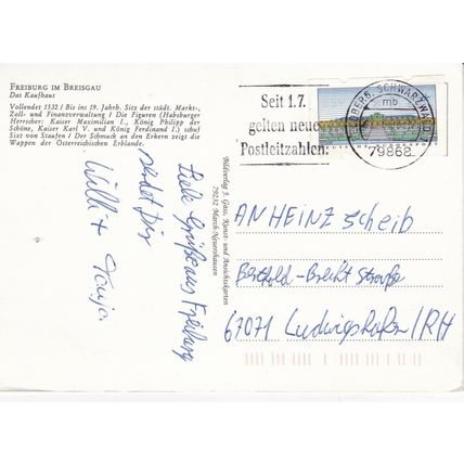 Kaufhaus Freiburg im Breisgau Germany Postcard used VGC