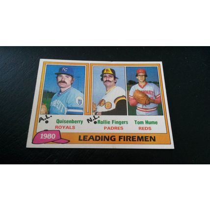 1981 Topps Card # 008 1980 Leading Firemen Excellent (5)